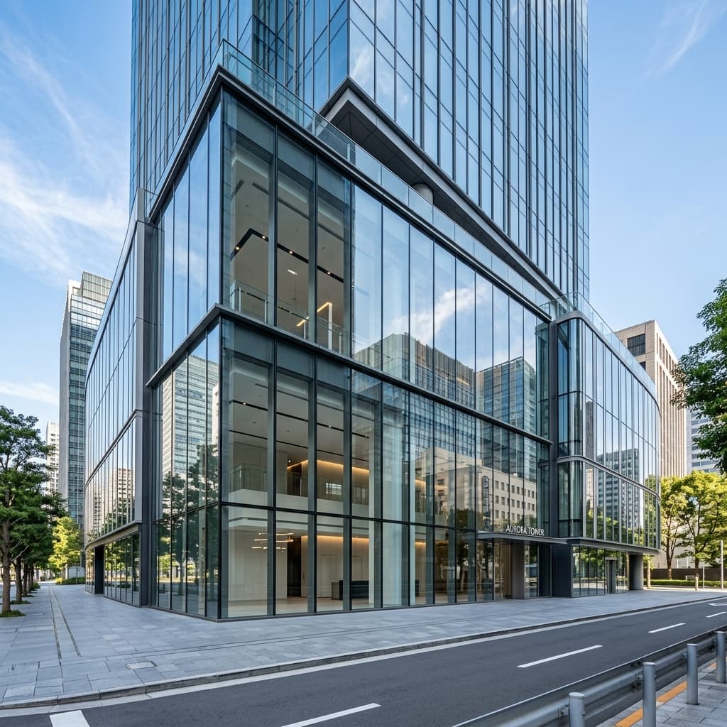 Premium glass facade installation
