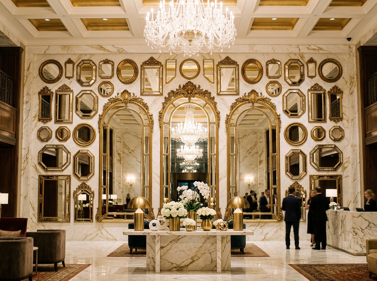 Decorative looking glass mirrors