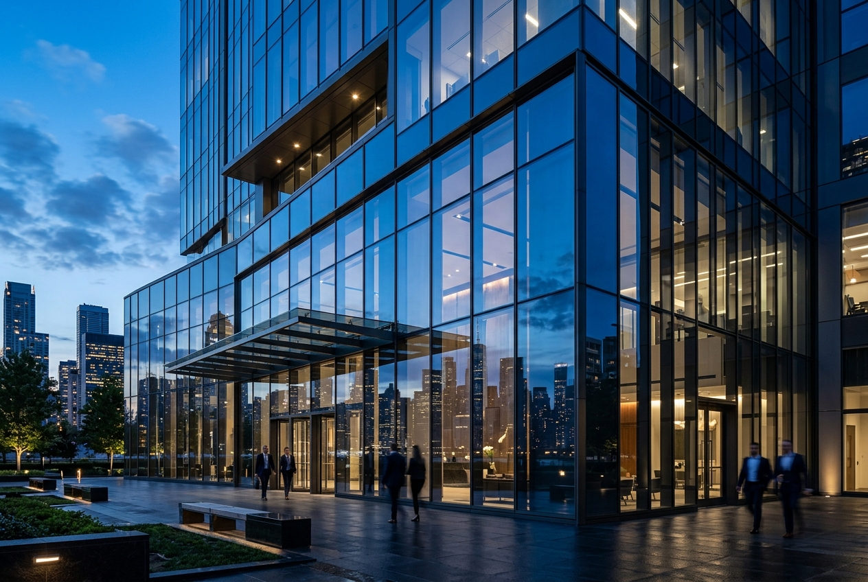 Building structural architectural glass panels facade cladding